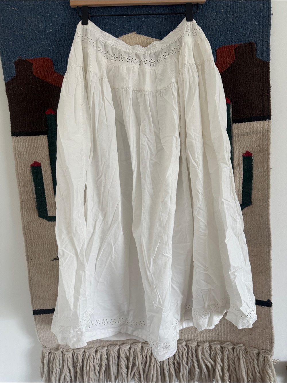 Free People Ivory Eyelet Cotton Skirt - Picture 4 of 4